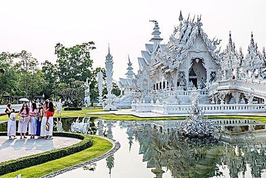 白色,庙宇,寺院,泰国