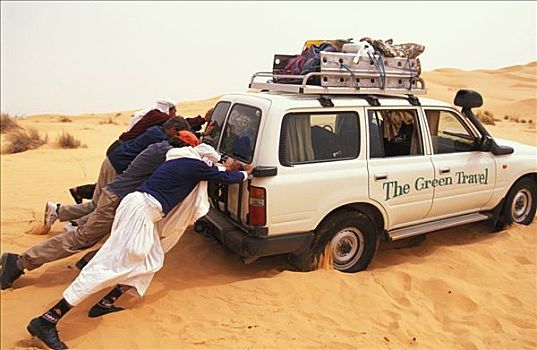 交通工具,困住,沙漠,沙子