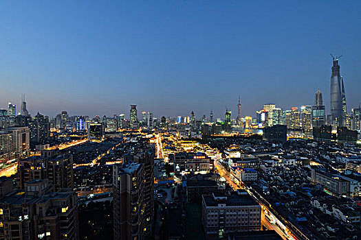 浦东浦西璀璨夜景