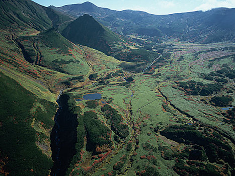 秋叶,山