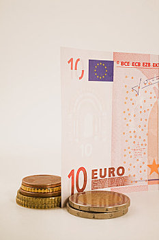 欧元钞票,硬币