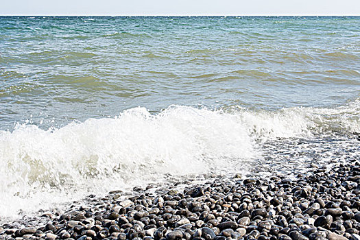 波罗的海,海岸,鹅卵石,石头