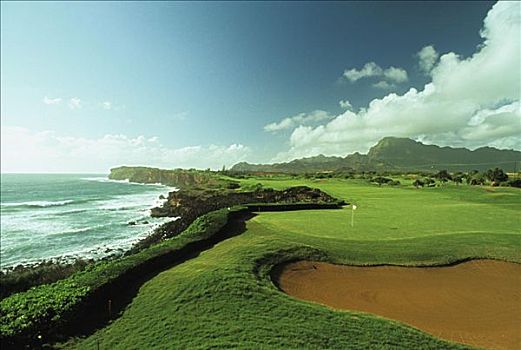 夏威夷,夏威夷大岛,柯哈拉海岸,莫纳克亚海滩度假村,莫纳克亚,高尔夫球场