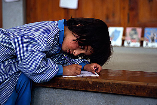 孩子,文字,纸,喜庆,学校,跑,教育,服务,乡村,北方,区域,巴基斯坦,五月,2005年