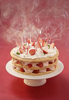 草莓蛋糕,生日