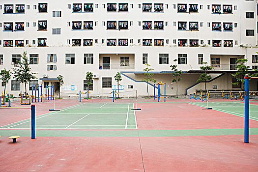 公寓楼,复杂,健身,球场,中国