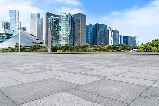 城市道路交通和杭州钱江新城建筑景观