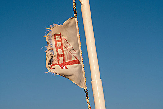 旧金山,渡轮,旗帜,标识