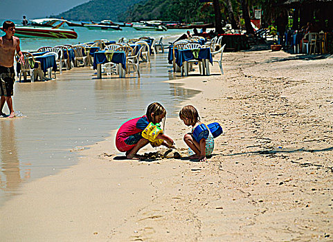 人,海滩,岛屿,泰国