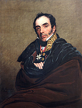 头像,将军,阿拉瓦,西班牙人,军人,1818年,艺术家