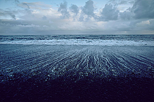 黑沙,海滩,冰岛