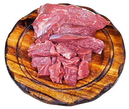 切片,生食,牛肉,肉,案板