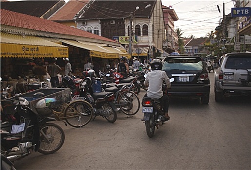 热闹街道,收获,柬埔寨