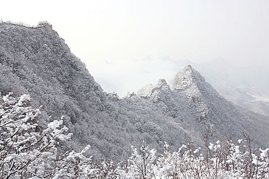 箭扣长城雪景