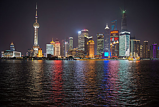上海陆家嘴金融中心夜色