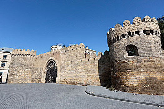 阿塞拜疆,巴库,入口,宫殿