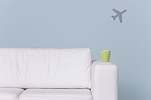 大杯,手臂,沙发,飞机,形状,背景