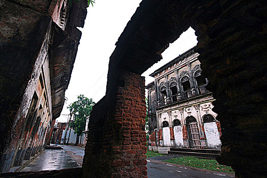 老,建筑,建造,莫卧尔王朝,时期,16世纪,孟加拉,五月,2009年