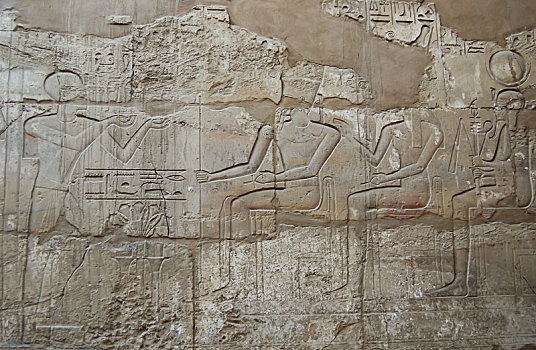 浮雕,给,埃及,神,卡尔纳克神庙