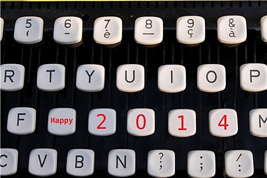 新年快乐,老,打字机