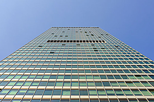 玻璃,建筑,摩天大楼,法兰克福,黑森州,德国,欧洲