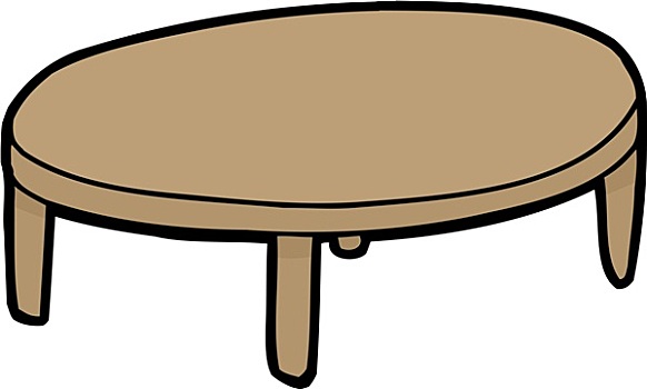 一个,木桌子