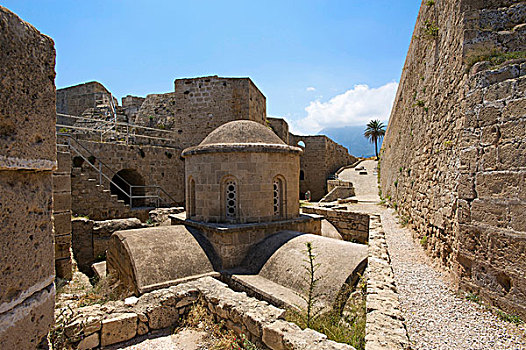 小教堂,要塞,港口,北塞浦路斯,塞浦路斯