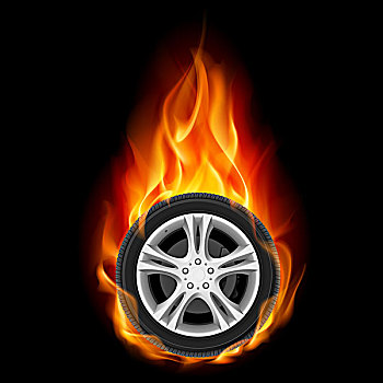 汽车,轮子,燃烧