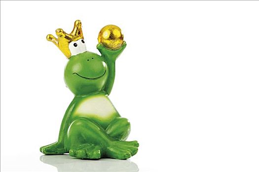 青蛙,王子,国王,拿着,金色,球
