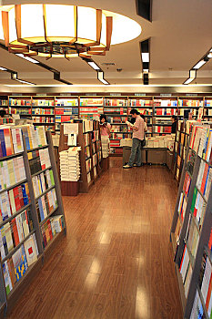 上海浦东正大广场购物中心内景,大众书局,书,读书