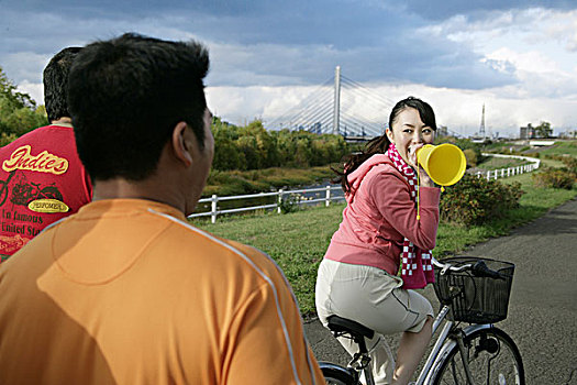 女人,慢跑,男人