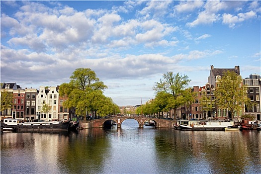河,风景,阿姆斯特丹