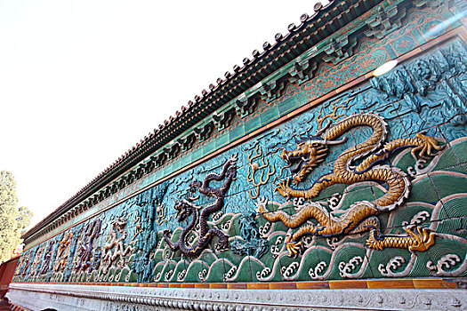 九龙壁,故宫,中国,北京,全景,地标,传统