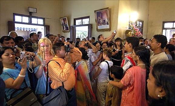 游客,人群,寺院,庙宇,曼谷,泰国