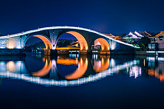 苏州古城夜景
