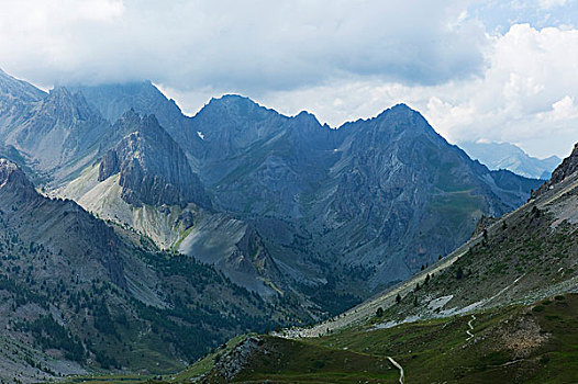 夏天,意大利,山峦,山谷