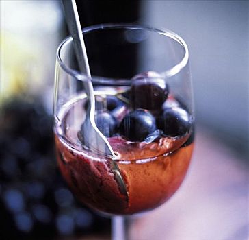 葡萄,果汁冰糕,玻璃