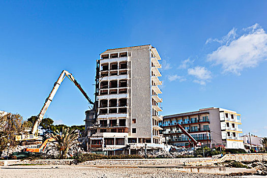 建筑,毁坏,马略卡岛,西班牙