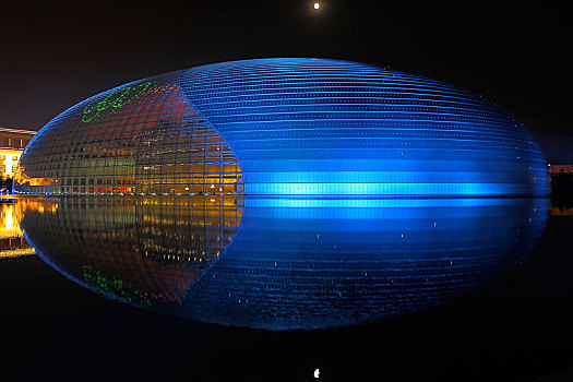 北京中国国家大剧院夜景