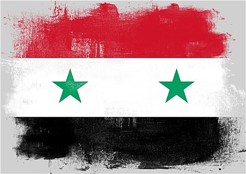 旗帜,叙利亚,涂绘,画刷