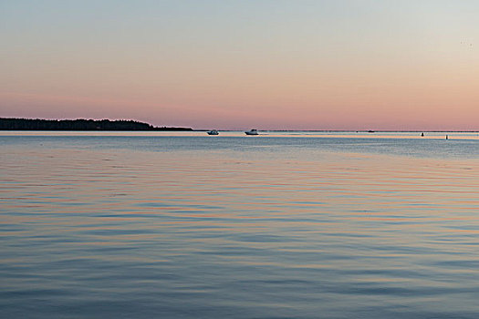 海洋,日落,大三角帆,降落,爱德华王子岛,加拿大