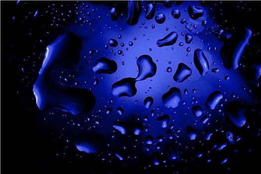 蓝色,抽象,背景,水滴