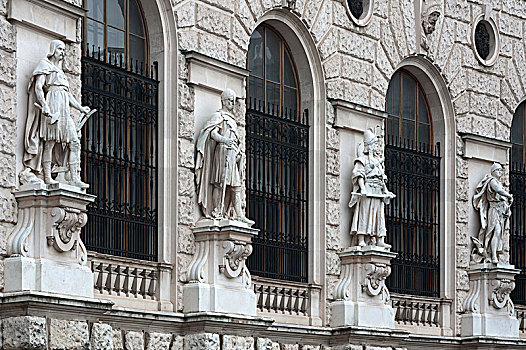 雕塑,左边,计算,匈牙利,十字军东征,霍夫堡,宫殿,维也纳,奥地利,欧洲