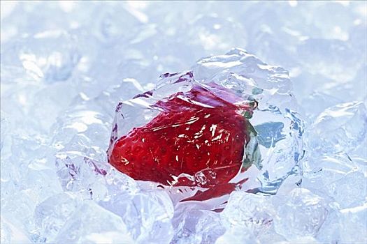 草莓,冰块