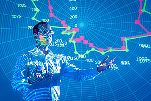 商务人士,制作,展示,财务数据