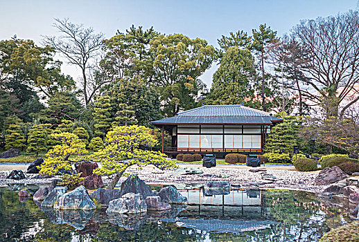 日本,京都,城堡,花园,茶馆