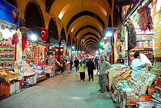 埃及集市,调味品,集市,地区,伊斯坦布尔,土耳其