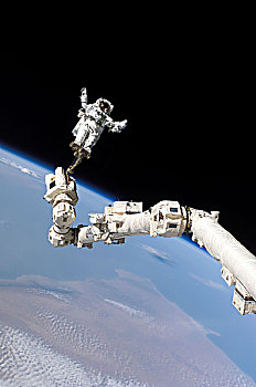 宇航员,锚定,脚,限制,国际,空间站