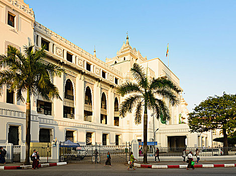 仰光,市政厅,殖民地,区域,缅甸