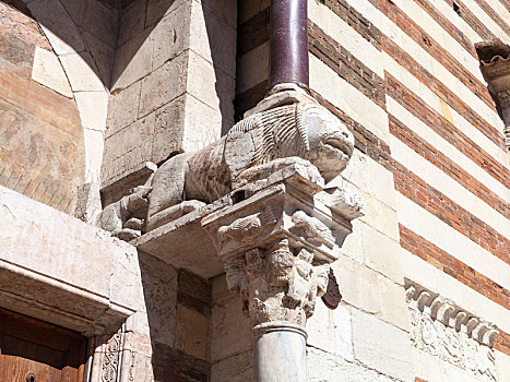 雕塑,门口,中央教堂,大教堂,维罗纳